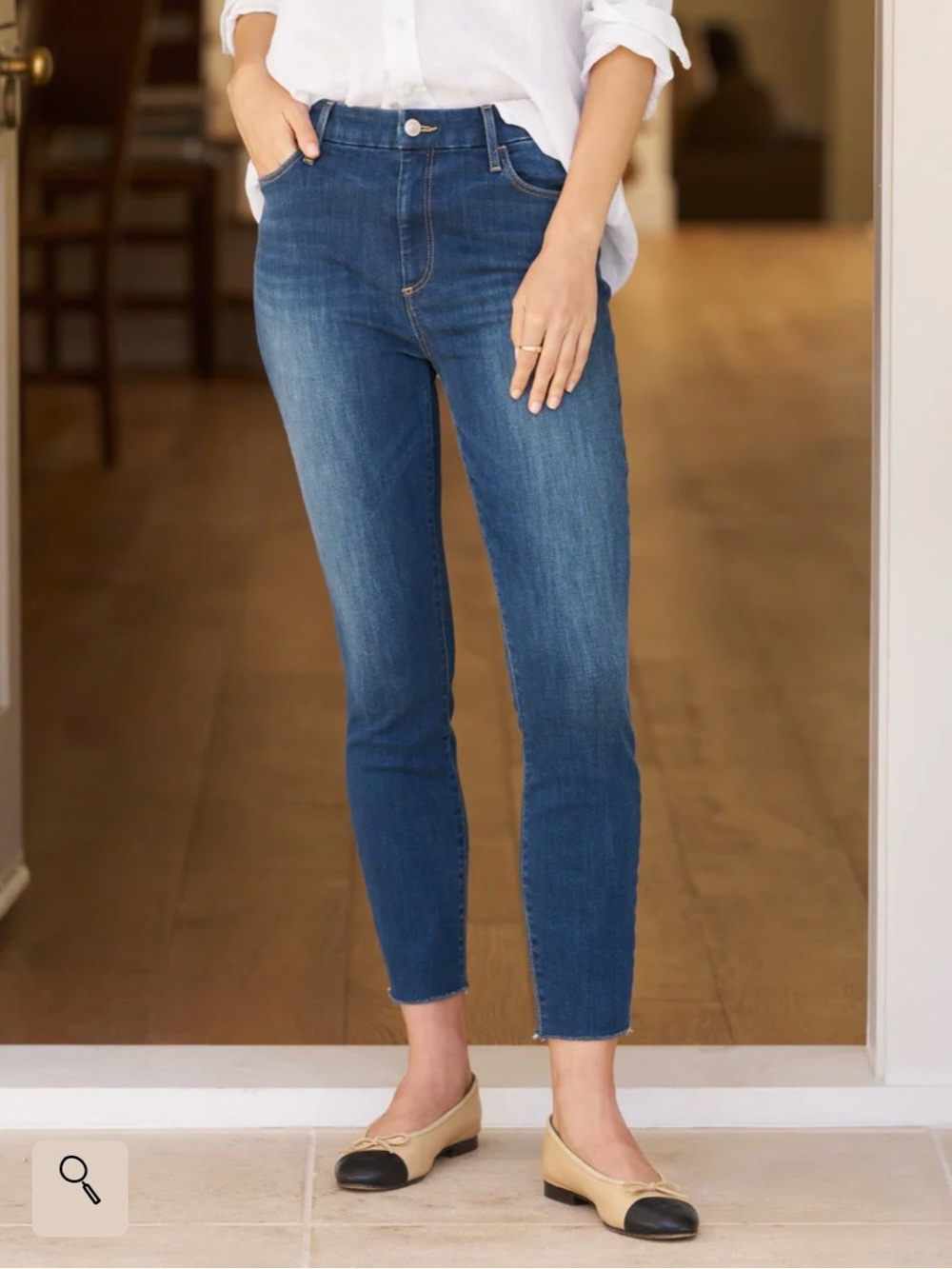 Frank & Eileen Sligo Skinny Jeans Womens Size 26 Blue Denim Mid Rise Raw Hem USA